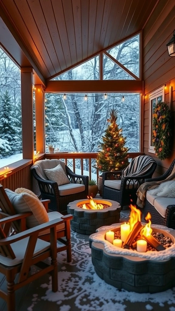 Cozy Winter Porch Heated Outdoor Space
