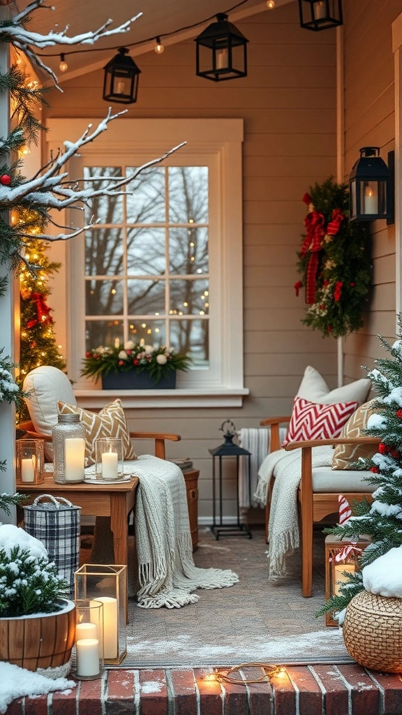 Cozy Winter Porch Seating Arrangements