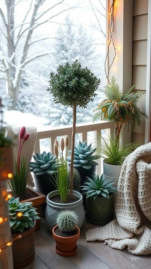 Cozy Winter Porch Hardy Plants