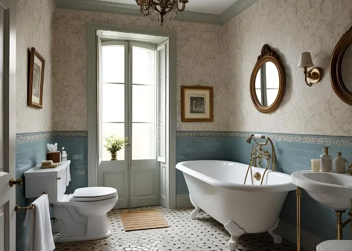 French Bathroom Wallpaper Ideas