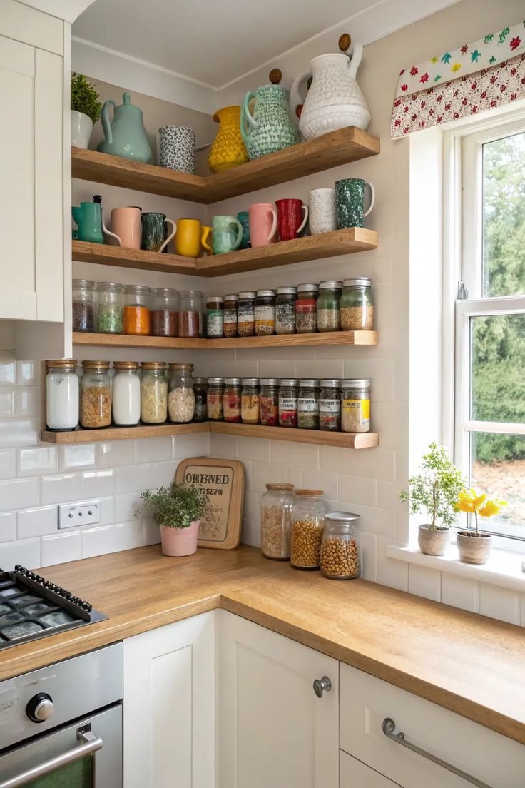 Kitchen Wall Storage Corner Shelves