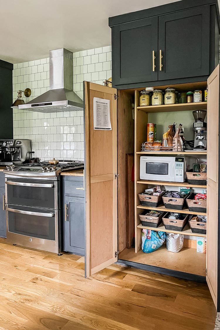 Tiny Pantry Organization Repurposed Items