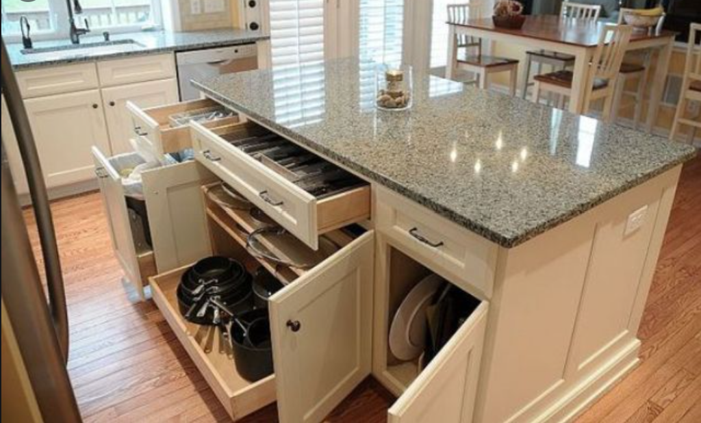 Clever Kitchen Island Storage Creative Use of Vertical Space