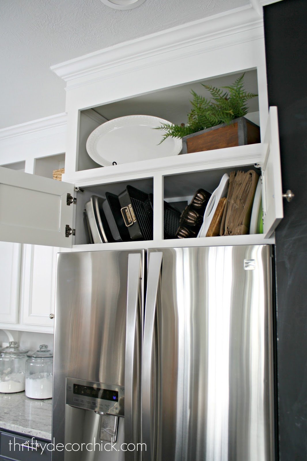 Fridge Storage Hidden Storage Above the Fridge
