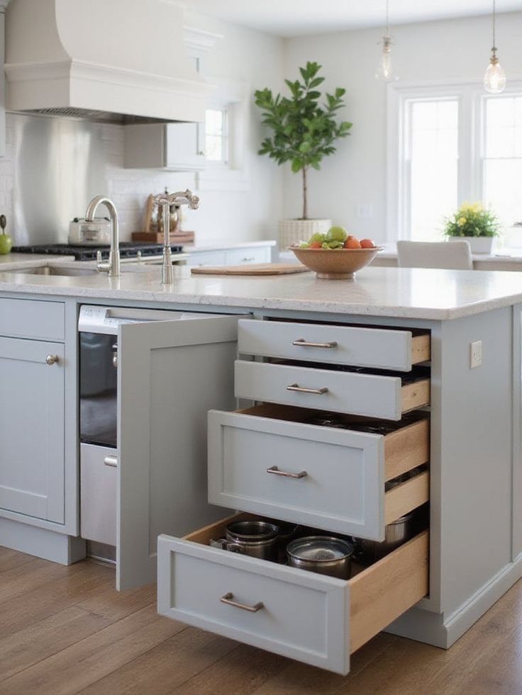 Clever Kitchen Island Storage with Lasting Impressions with Color