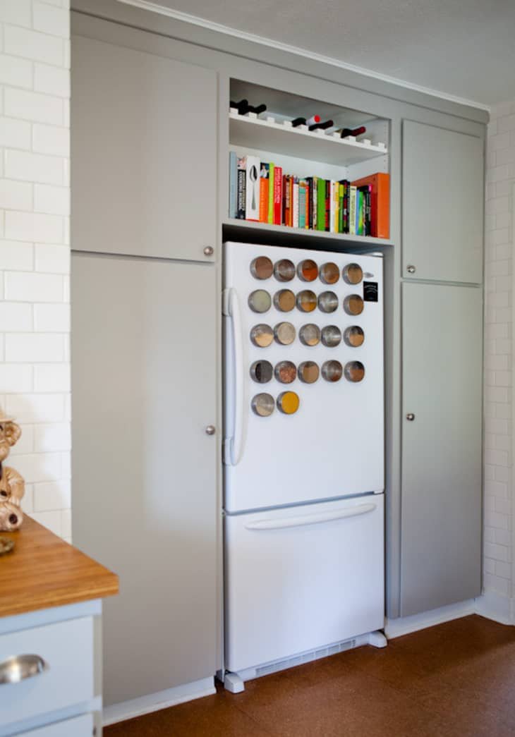 Fridge Storage Repurposed Wine Rack