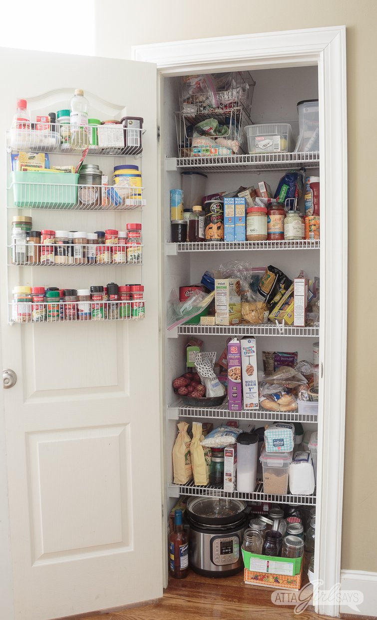 Tiny Pantry Organization Color-Coded Organization