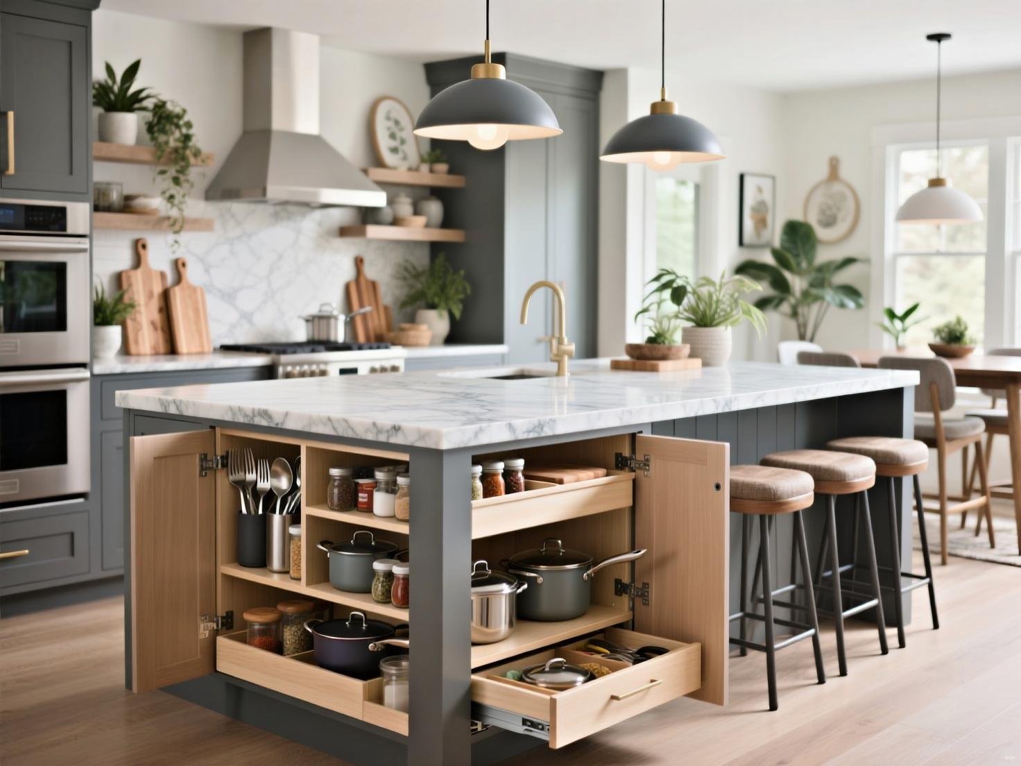 Kitchen Island Storage