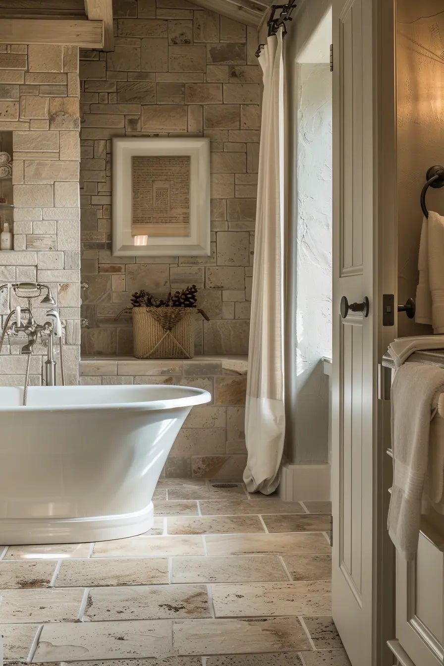 Provencal Landscape Scenes for French Bathroom Wallpaper