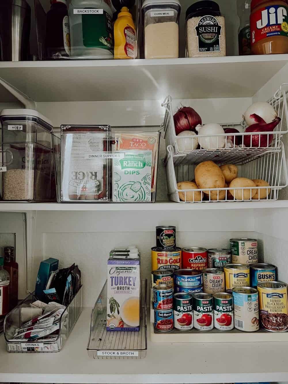 Tiny Pantry Organization Pull-Out Drawers