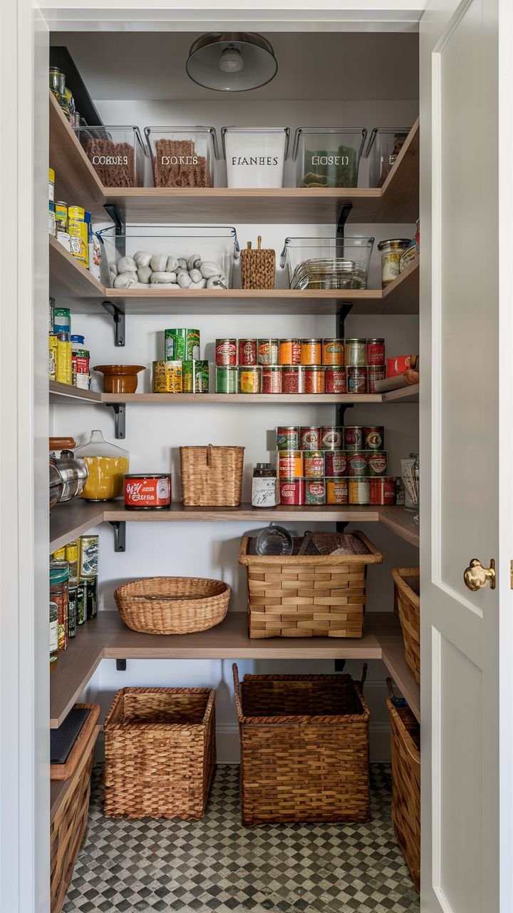 Tiny Pantry Organization Clear Containers for Visibility