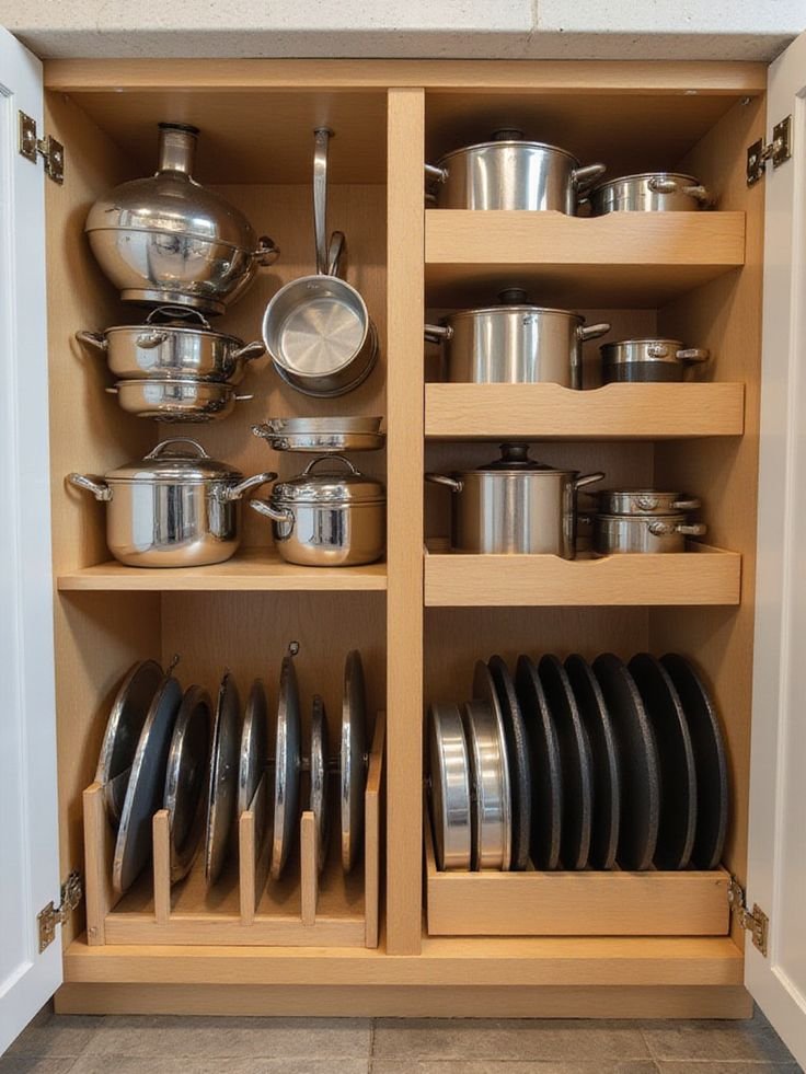 Vertical Kitchen Organization Hacks With Pot and Pan Storage Perfection