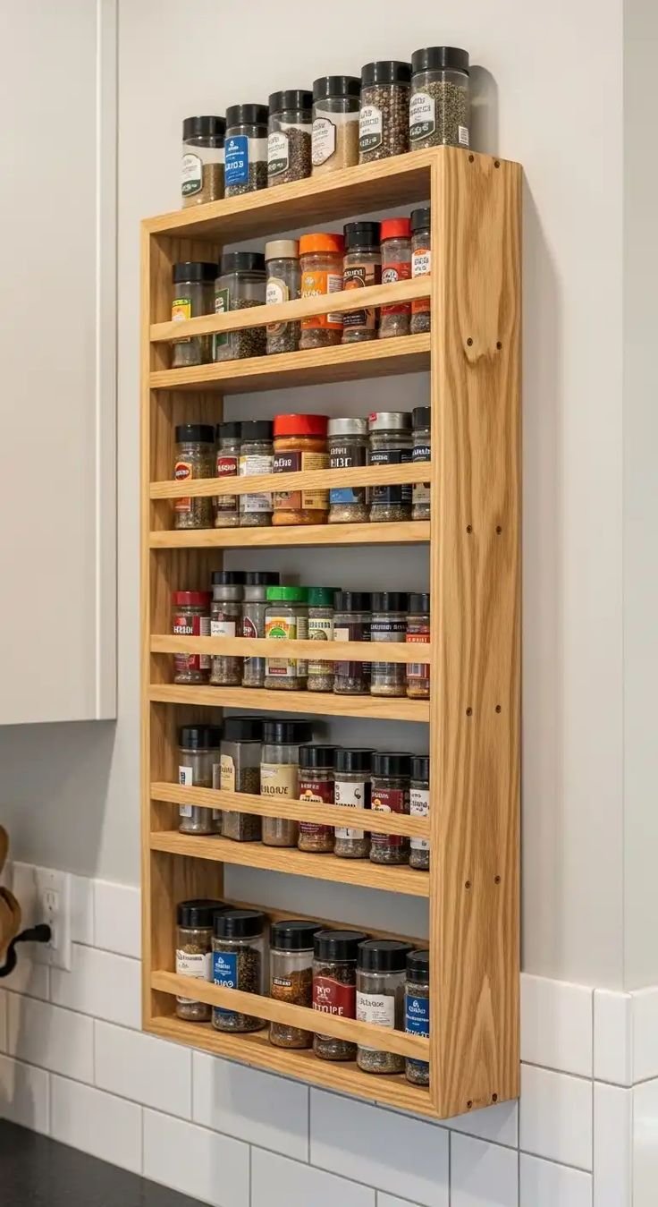 Kitchen Wall Storage Magnetic Spice Rack