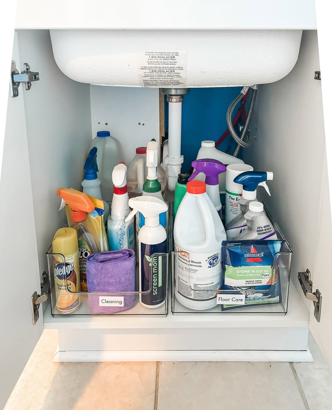 Apartment Cleaning Supplies Organization
