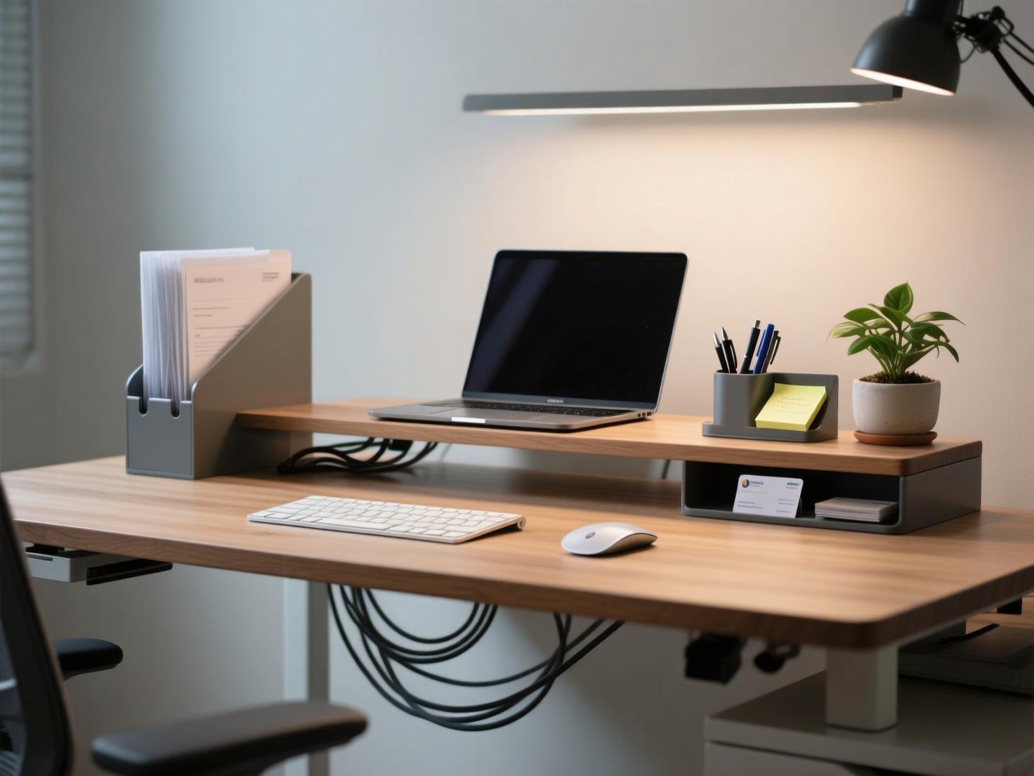 Office Table Organization Ideas