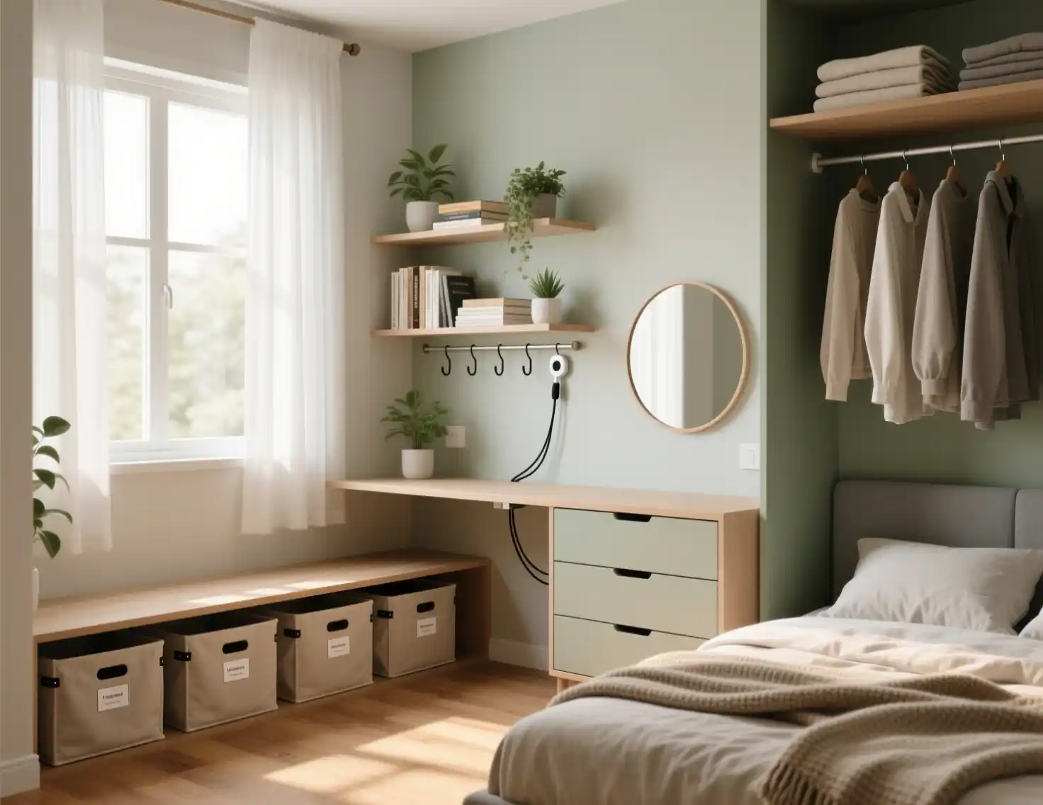 Small Bedroom Organization
