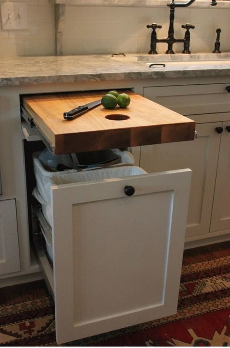 Kitchen Storage Hidden Trash Solutions