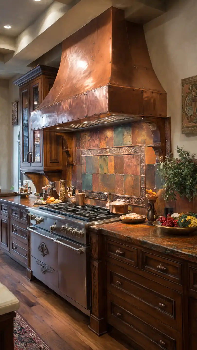 Copper Farmhouse Kitchen Backsplash