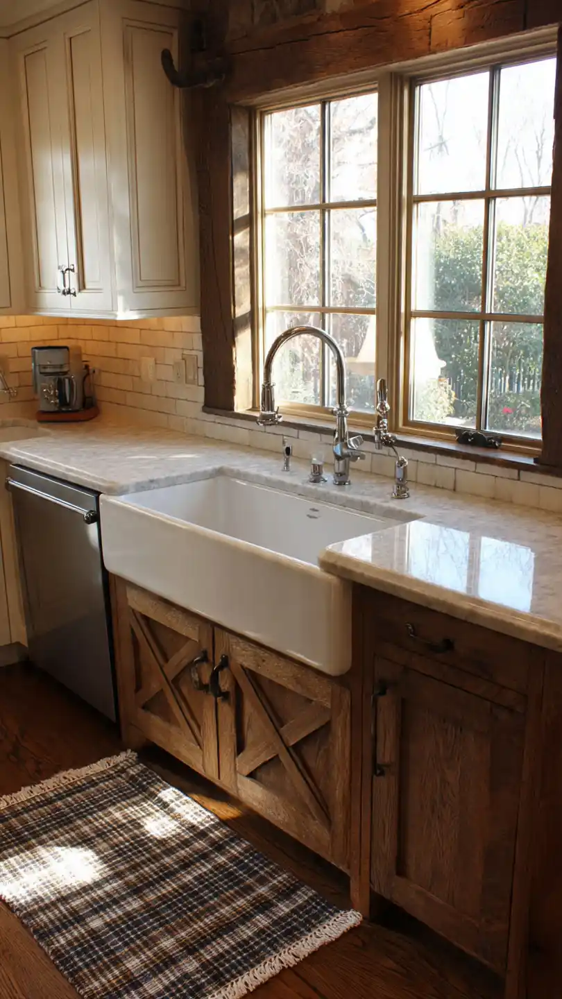 Farmhouse Sink Rustic Farmhouse Kitchen