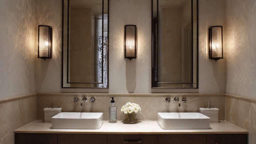 Elegant Bathroom Wall Sconces for Double Vanity Lighting Ideas