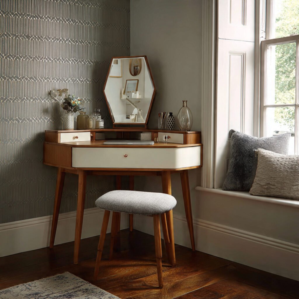 Nesting in the Nook: Enchanting Corner Dressing Table Ideas